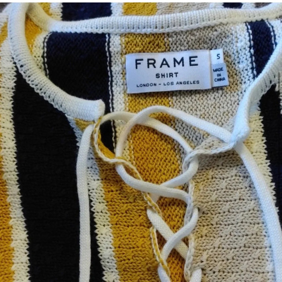 ! FRAME Denim Bold Vertical Striped knit Sweater dress S - Picture 4 of 5